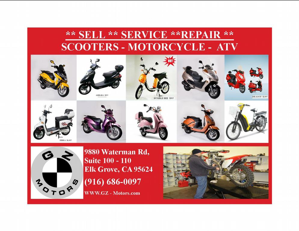 Gz Motors Elk Grove CA 95624 9166860097 Motor Scooters
